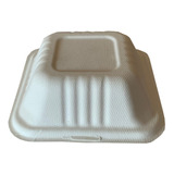 Envase Compostable Tipo Clamshell Hamburguesa Paq De 50 Pzas