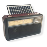 Rádio Retro Som Bluetooth Usb Sd Am Fm Placa Solar Lanterna