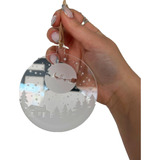 Adorno Decoracion Navidad Esfera Acrilico X6 Luna Renos