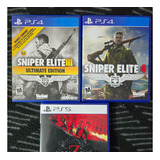 Pack 03 Juegos Ps5 Wwz - Ps4 Sniper Elite 3 Y 4