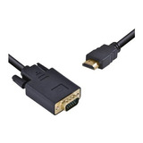 Cabo Conversor Hdmi Macho Para Vga Macho 1.80 Metros Banhado