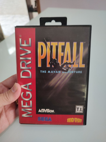 Fita Cartucho Pitfall Mega Drive Tec Toy Com Caixa