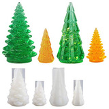 Molde De Resina Epoxi De Silicona Para Árbol De Navidad 3d,