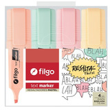 Resaltador Pastel Filgo Colores Resaltadores Pastel X4 Und