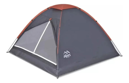 Carpa De Camping Alpes 4 Personas + Bolso. Pesca Color Azul