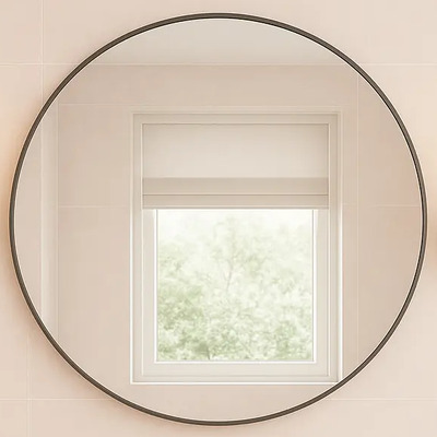 Espejo Redondo De 50cm Con Marco Pared Baño Habitación | Envío gratis