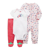 Set 3 Piezas Carters Body Osito/pijama Y Pantalon