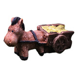 Estatua De Carrito De Tiro De Caballo, Paisaje En Miniatura