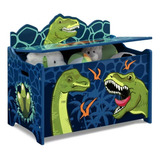 Baul Infantil Caja Organizador De Juguetes Madera Dinosaurio