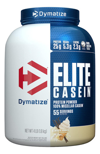 Suplemento En Polvo Dymatize  Elite Casein Proteínas Sabor Smooth Vainilla En Pote De 1.8kg