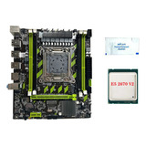 Placa Base Para Juegos De Pc X79g+cpu E5 2670 V2+grasa Térmi