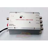 Amplificador De Señal 30db Uhf/vhf/fm Antena/cable 4 Salidas