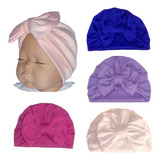 5 Gorritos Para Bebé Niña Turbantes Moño