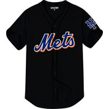 Camisola Jersey New York Mets M3 Negro Ch M G Eg 2eg