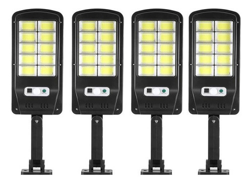 Pack 4 Foco Solar Led Exterior Con Sensor De Movimiento