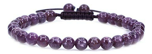 Pulsera Macramé Piedras Naturales 6mm Chakra Reiki