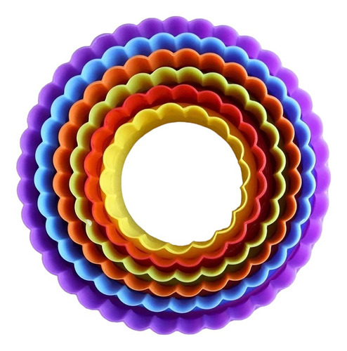 6 Molde De Galleta Cortapastas Molde Galleta Circulo Colores