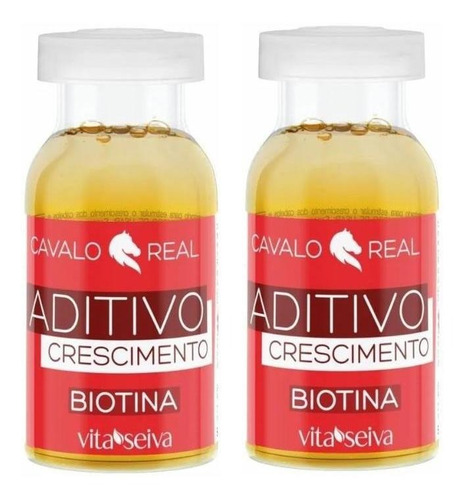 Aditivo Cavalo Real Crescimento Biotina 10ml (kit C/02 Un)