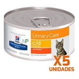 5 X Latas Gato Hills Science Diet C/d Urinary Care 156g. Np