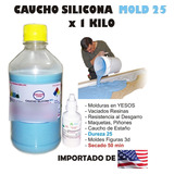 Caucho Silicona Para Moldes Mold 25 X 1kg Panel 3d Yeso