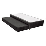 Cama Box Base C/auxiliar Solteiro Mh1453 Preto (88x32)herva