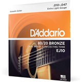 Cuerdas Guitarra Electroacustica D'addario Ej10 Bronze 80/20