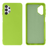 Capa Capinha Para Galaxy A32 5g Revestida Em Silicone Cor Verde Neon