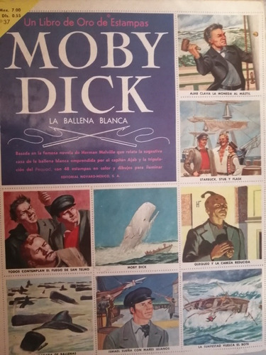 Álbum Libro De Oro #37 Moby Dick 1960 Editorial Novaro