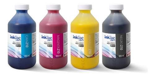 Tinta Pro Pigmentada Para Epson Sistema Continuo 4 X 250 Ml