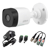 Camara Bullet Dahua 1 Mp 720p Ext Metal + Fuente Balun Cctv