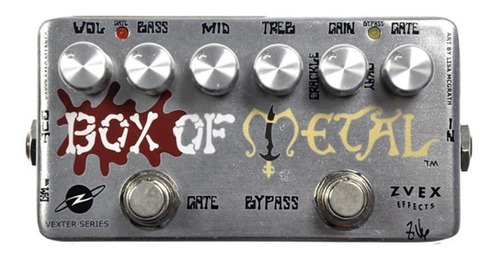 Zvex Box Of Metal - Pedal Distorsión Super Heavy P/guitarra Color Gris