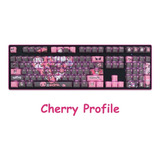 108 Teclas Sanrio Kuromi, Perfil De Cereza, Pbt Light, Dibuj