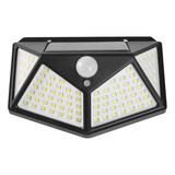 Aplique Reflector Solar 100 Led Recargable Luz Exterior Pane