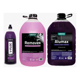 Shampoo V-floc 1,5 + Desengraxante Removex 5l + Alumax 5l 