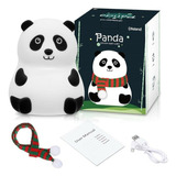 Lámpara De Noche Led Panda Sensor Táctil Recargable