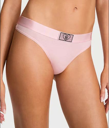 Victoria's Secret Logo Tanga Lencería Dama Original Pantys