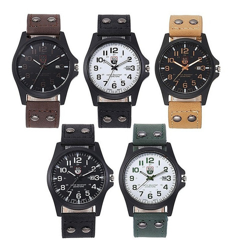 Lote De 10 Reloj Hombre Tipo Militar Sport 4 Modelos