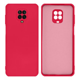 Capinha Para Mi Note 9s Em Silicone Com Proteção Nas Câmeras Cor Rosa Pink
