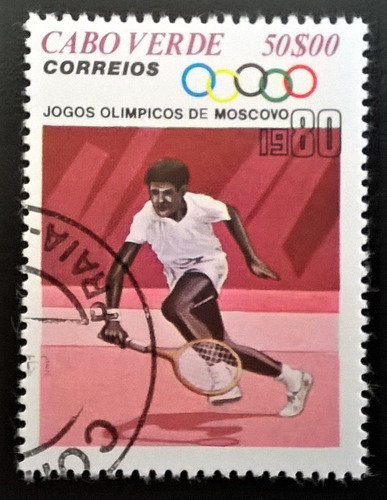 Cabo Verde Deportes, Sello Sc 408 Tenis 1980 Usado L14111