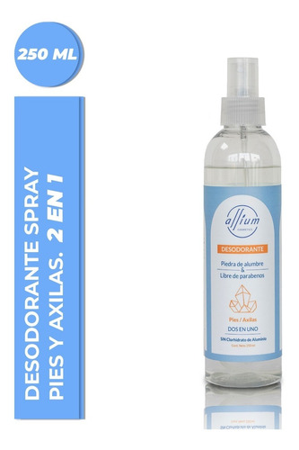 Desodorante Natural Spray 250 Ml Pies Y Axilas.