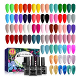 Kit De 45 Esmaltes De Uas De Gel, Kit De Uas De Gel Con 42 C