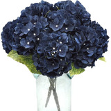 Hortensias Artificiales 1 Ramo -5flores-diam16cm Azul Marino