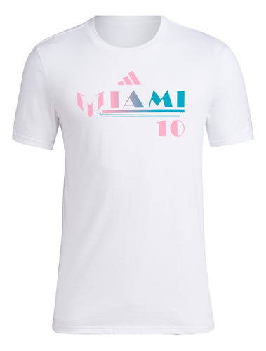 Remera Messi Miami Blanca Iv1056 adidas