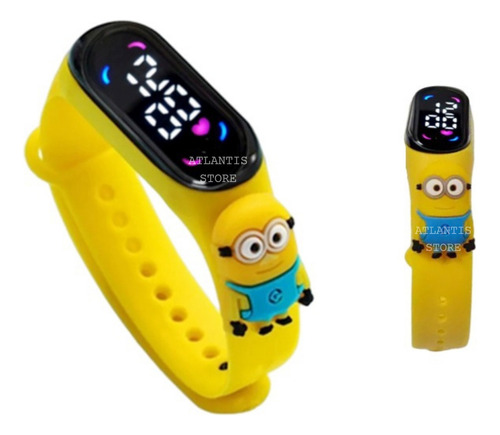 Relógio Minions 2 Digital Led Infantil À Prova D'água