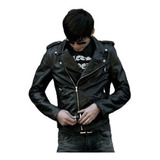 Chamarra Rocker Slim Negra, Mi Estilo Biker [u]