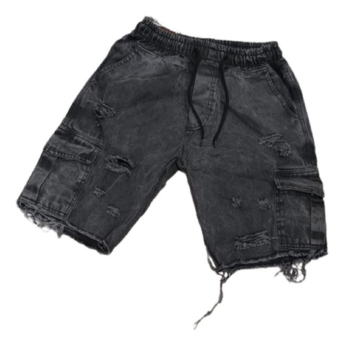 Bermuda Jogger Mom Cargo Juvenil Hombre 38 Al 48 Jeans 