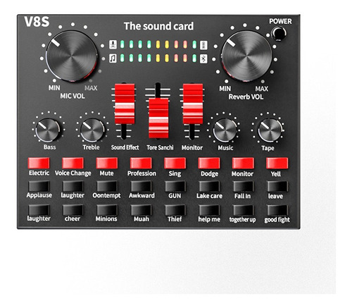 Tarjeta De Sonido Externa De Transmisión V8s Bluetooth Usb P