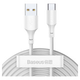 Cable Usb A Tipo-c 5a 1.5m 2 Piezas Blanco Baseus