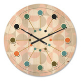 Patrón Retro Circular Iii Reloj De Pared De Madera Moderno D