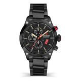 Reloj Swiss Military Smwgi2101431 Para Hombre Cronografo Color De La Malla Negro Color Del Bisel Negro/rojo Color Del Fondo Negro